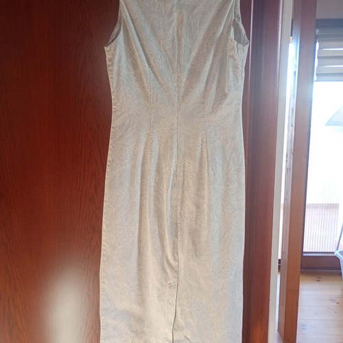 Zara cotton midi dress used, turquoise with white flowers