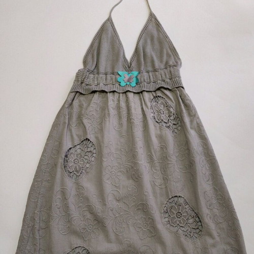 Dress Iso short backless gray, like new, size S, cotton