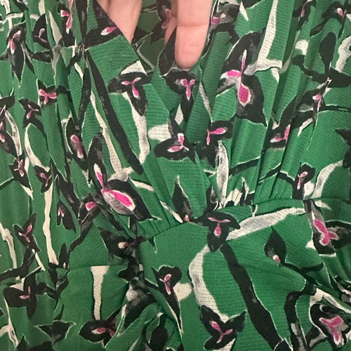 Diane von Furstenberg Charlotte φόρεμα σαν καινούργιο, διπλής όψης δίχτυ, πράσινο και μωβ