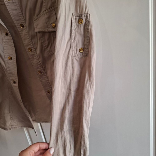 Fidèle women's shirt L like new, sand beige with snaps