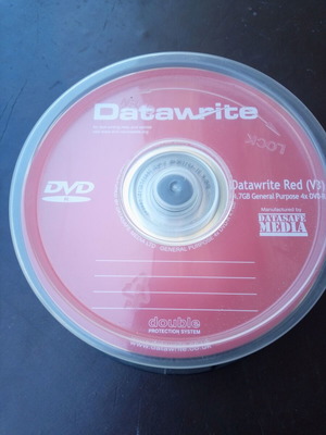 Datawrite Red DVD blank discs 4.7GB, pack of 30