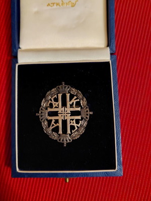 Μετάλλιο Εκατονταετηρίδας 1863-1963 Βασιλικό Βουράκης ασημένιο, σαν καινούργιο