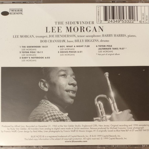 Lee Morgan The Sidewinder CD like new, jazz