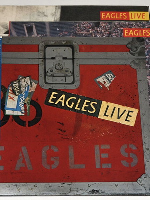 Eagles Live 2LP vinyl used, original 1980 Japan pressing with poster and obi