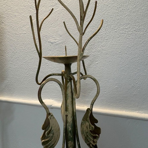 Wedding Candle Set with Candle Holders like new