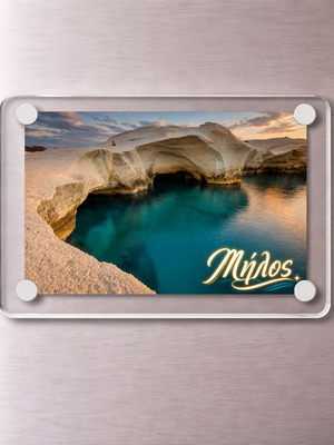 Acrylic fridge magnet 6x9cm – Milos, Greek summer collection