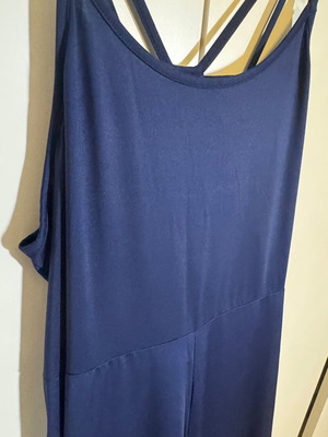 Blue one-piece jumpsuit like new, size 4XL wide leg