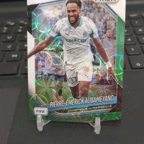2025-26 Panini Prizm FIFA Soccer Pierre-Emerick Aubameyang Choice Green & White card like new