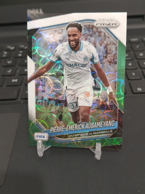 2025-26 Panini Prizm FIFA Soccer Pierre-Emerick Aubameyang Choice Green & White card like new