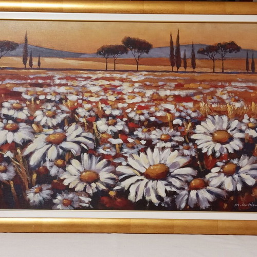 M. Occhini Canvas Painting with Frame like new