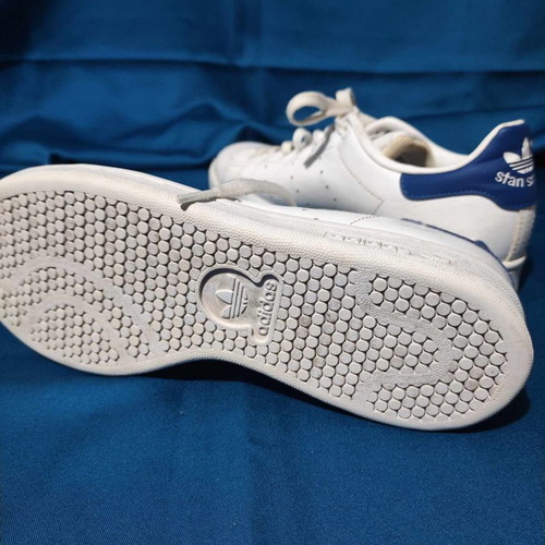 Adidas Stan Smith Ortholite sneakers used white with blue details