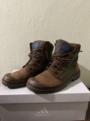 Palladium waterproof boots size 39.5, brown green