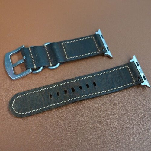 Vintage brown leather strap for Apple Watch used (42/44/45/46/49mm)