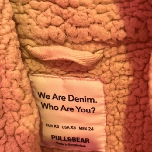 Pull & Bear denim jacket like new, beige, XS