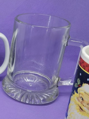 Glass mug used, excellent condition