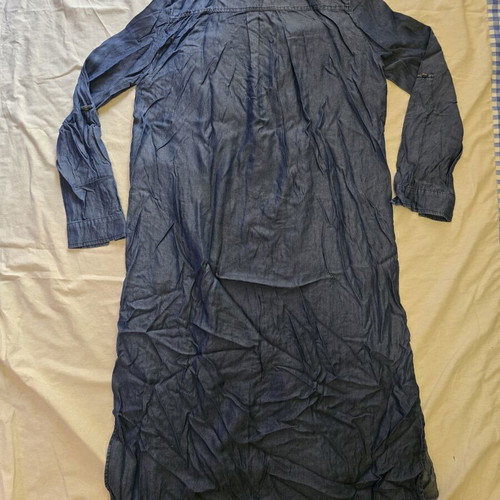 Please shirt dress blue denim used, size M