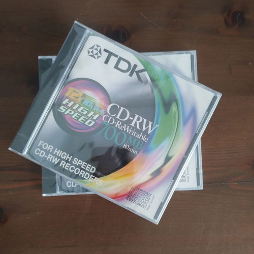 TDK CD-RW rewritable discs, blank