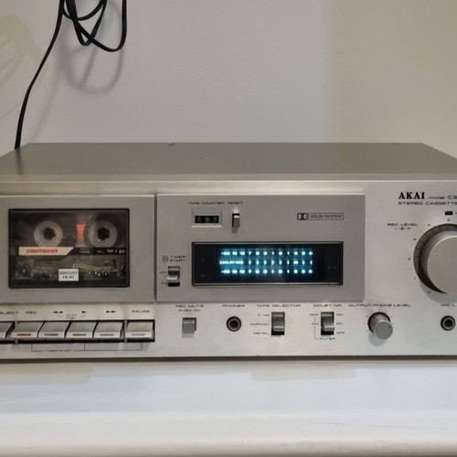 Akai CS M02 cassette player, functional