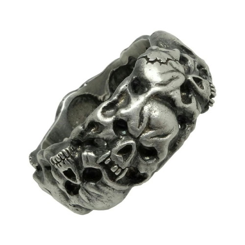 Handmade Sterling Silver 925 Skull Band Ring New