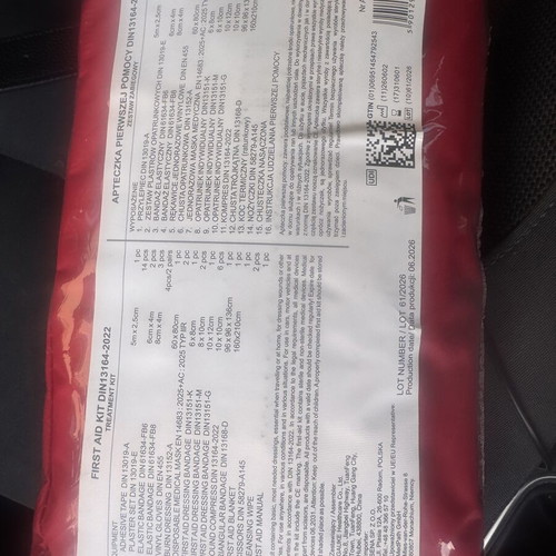 Car First Aid Kit New, DIN 13164 Certified