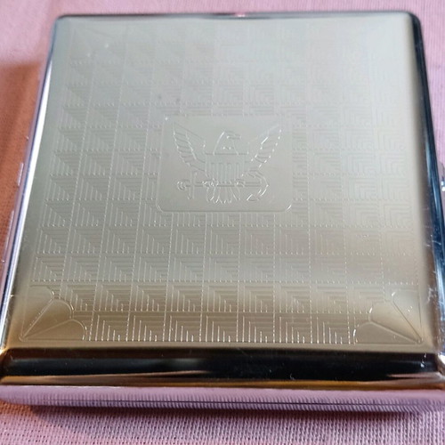 Metal cigarette case silver color new