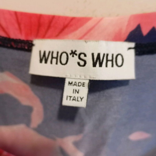 WHO*S WHO women's blouse like new, multicolor, satin viscose