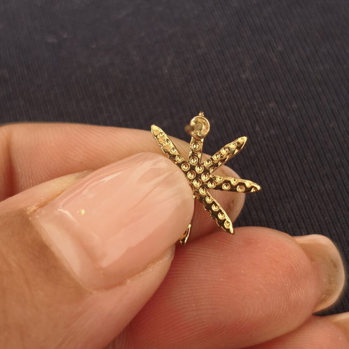 Starburst gold-plated earrings with rhinestones, like new