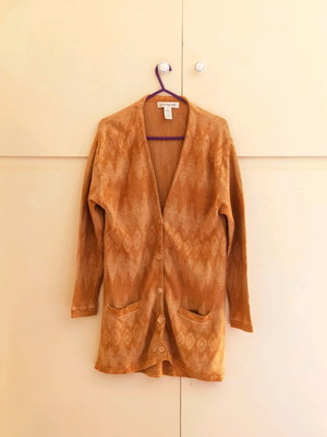 Ζακέτα σαν καινούργιο, μέγεθος M, άσπρο και πορτοκαλί