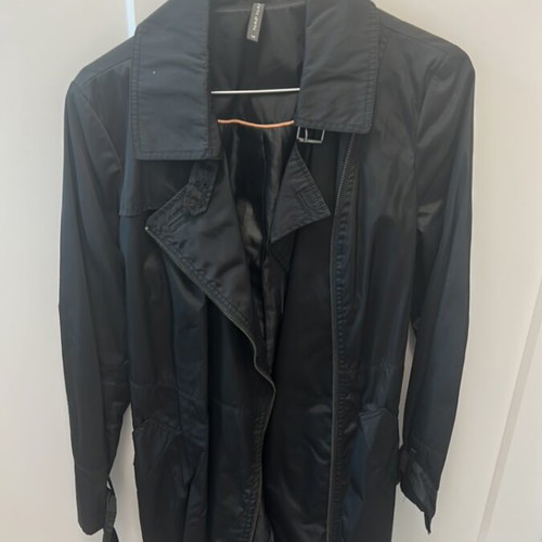 Naf Naf black trench coat size 40, like new, fits small