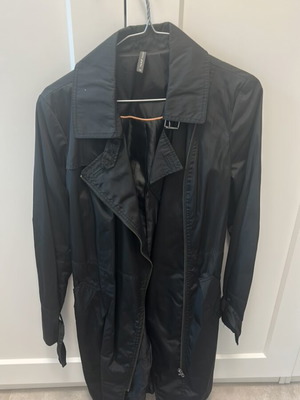 Naf Naf black trench coat size 40, like new, fits small