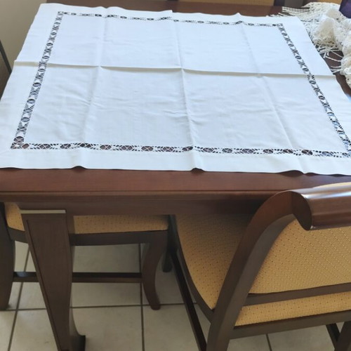 Square tablecloth large handmade