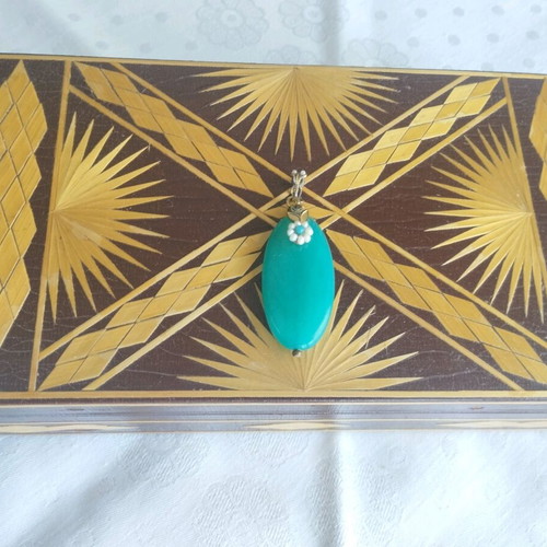 Russian Marquetry Jewelry Box vintage, handmade straw and wood