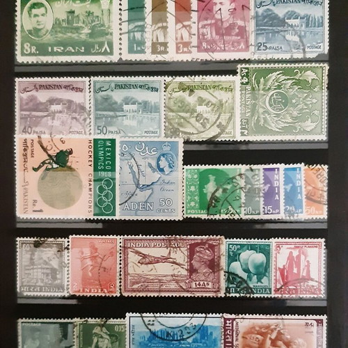 Stamps used from around the world, pack of 12 pages