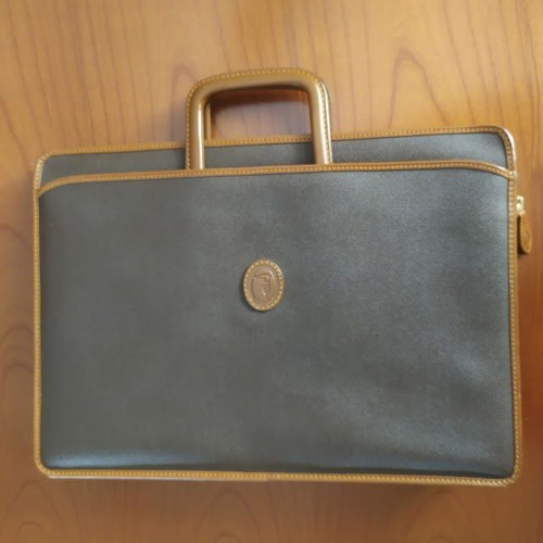 Trussardi leather briefcase like new, brown