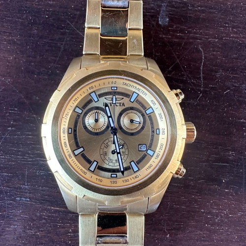 Invicta Specialty Collection 15611 Chronograph gold watch used