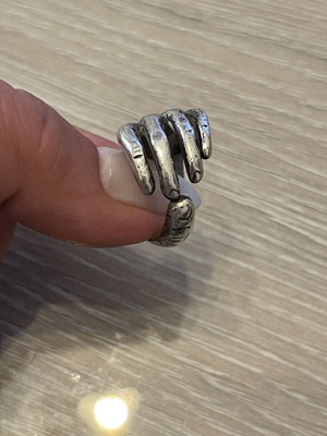 925 silver ring hand design, size 51