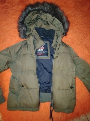 SuperDry χειμερινό μπουφάν σαν καινούργιο, χακί, γυναικείο M/L