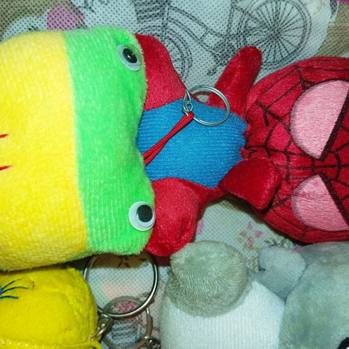Plush keychains set of 9 assorted figures