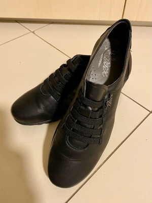 Parex shoes anatomical black leather new