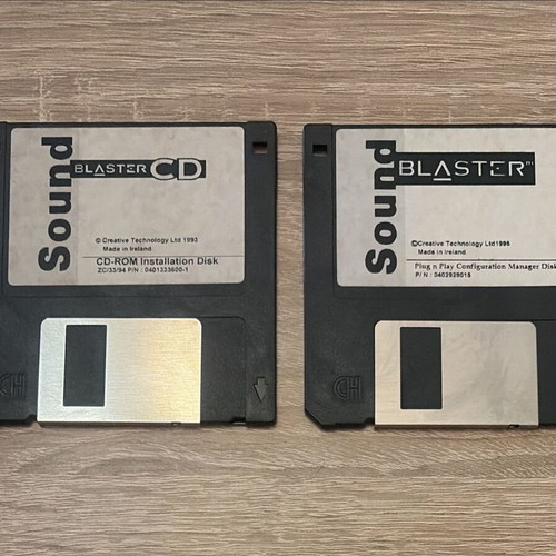 Creative Sound Blaster 3.5" PC floppy disks used, set of 2