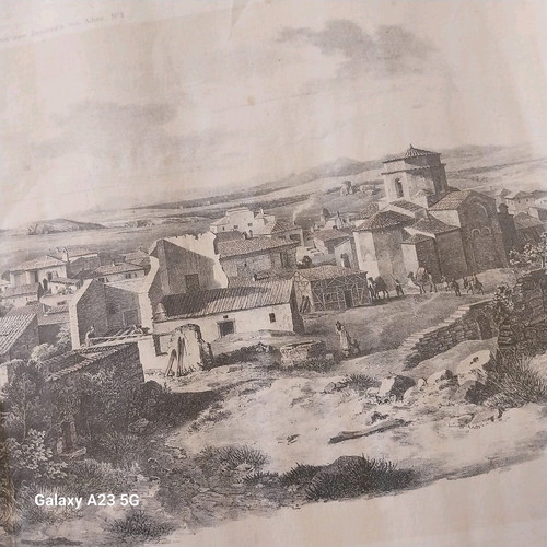 Lithography Panorama of Athens 1835 used