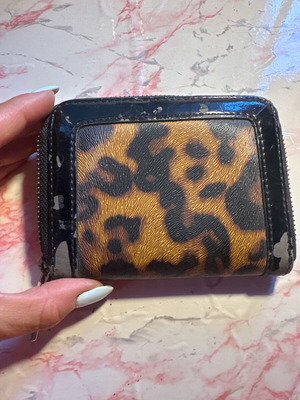 DKNY women's wallet used with leopard pattern
