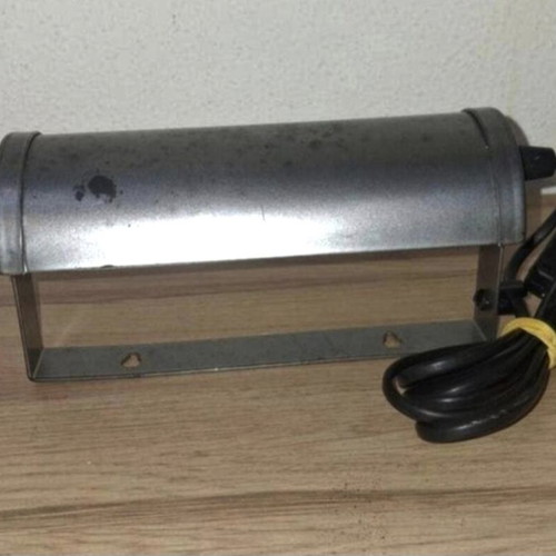 Vintage bed lamp used, gray, E14 fitting, complete with cord and switch