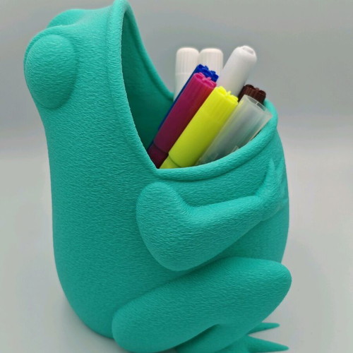 Frog pencil holder new from 3d printer with esun pla+ material