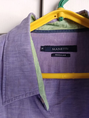 Manetti purple dress shirt XL like new