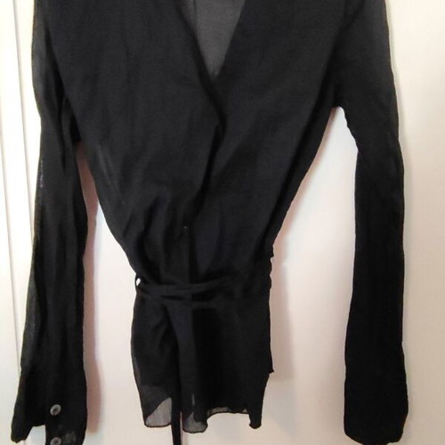 Women's wrap shirt used, size M, black