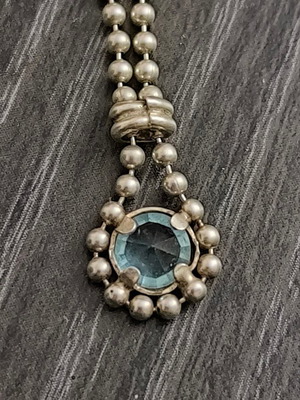 Silver chain pendant necklace used, 40 cm length