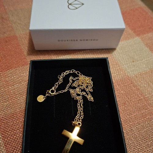 Doukissa Nomikou cross necklace, gold color