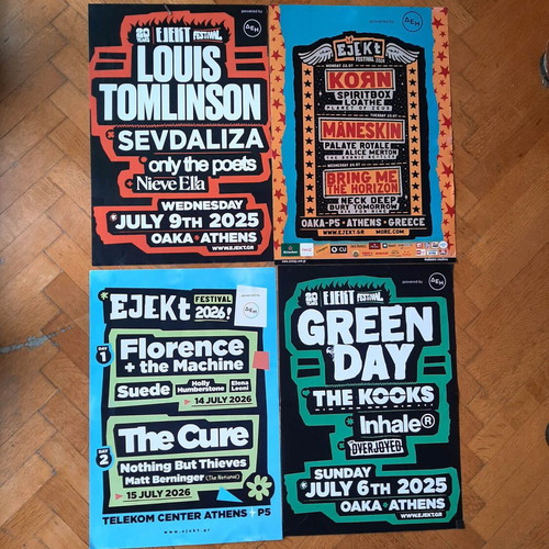 EJEKT Festival promo posters set of 4 like new, 2024-2026
