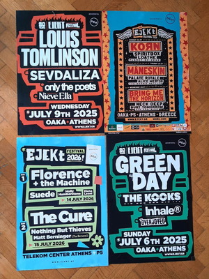 EJEKT Festival promo posters set of 4 like new, 2024-2026
